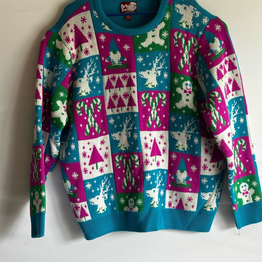 Party Sweater Ugly Christmas Festive Design SZ 2XL - Picture 8 of 14